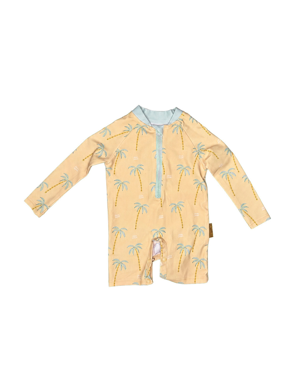 Lila & Jack Unisex Baby 12M Yellow and Blue Palm Tree Swimwear Romper